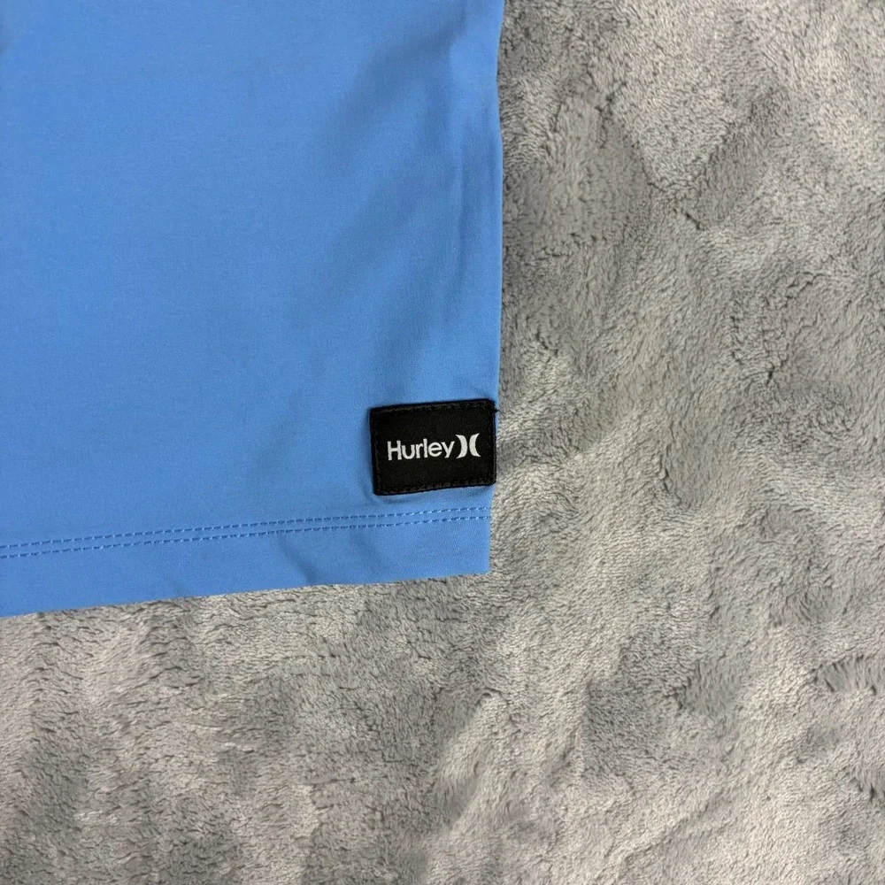 Hurley Men's Big & Tall Size 44 Bright Blue Solid Bermuda Trunks Shorts NWT $70 - Picture 2 of 7